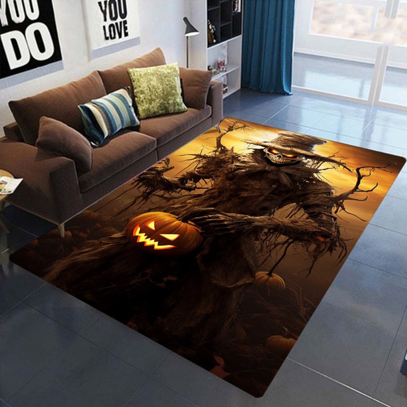 Commercial Printing Supplies Usa - Halloween tapete tapete horror espantalho abóbora