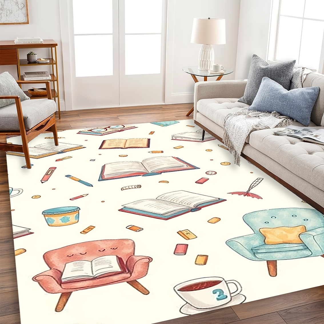 Commercial Book Printing Machines - Tapete Retangular Antiderrapante com Estampa 2D