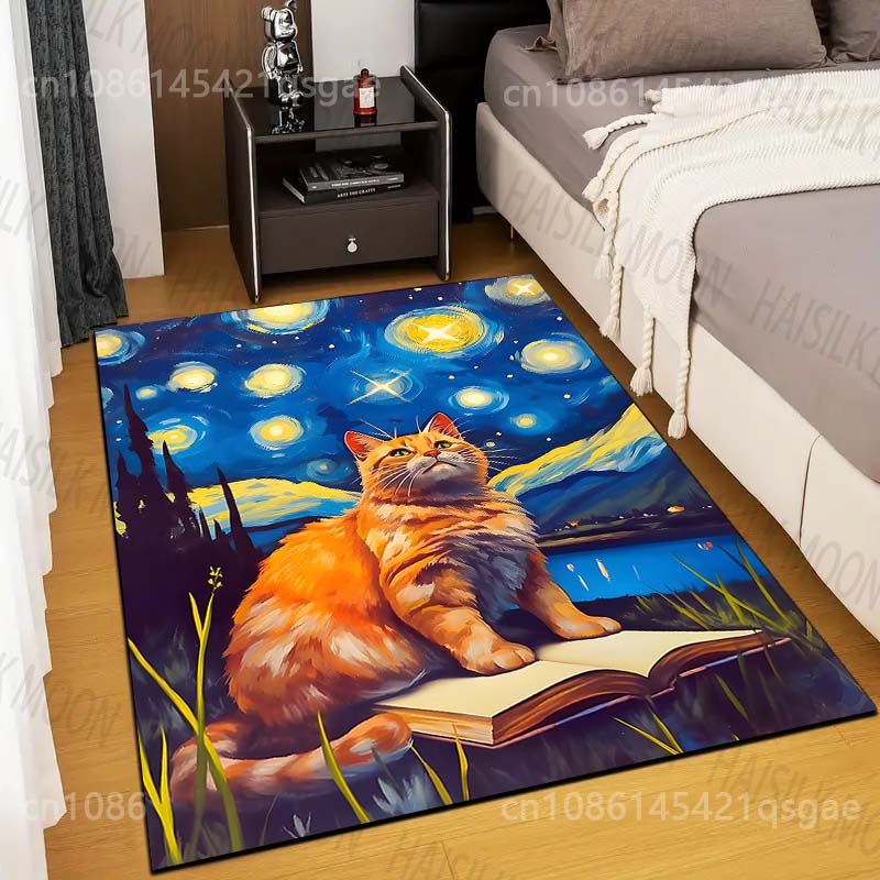 Commercial Book Printing Machines - Tapete com estampa de gato sentado