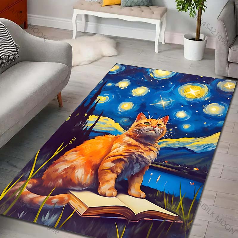 Tapete com estampa de gato sen - Commercial Book Printing Machines avaliação e preço